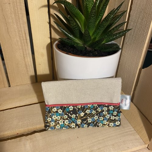 Porte chéquier en tissu