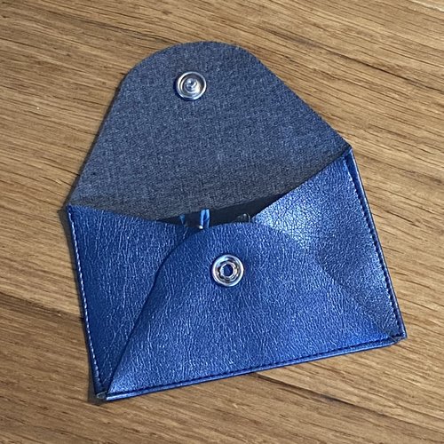 Porte carte bleu nuit