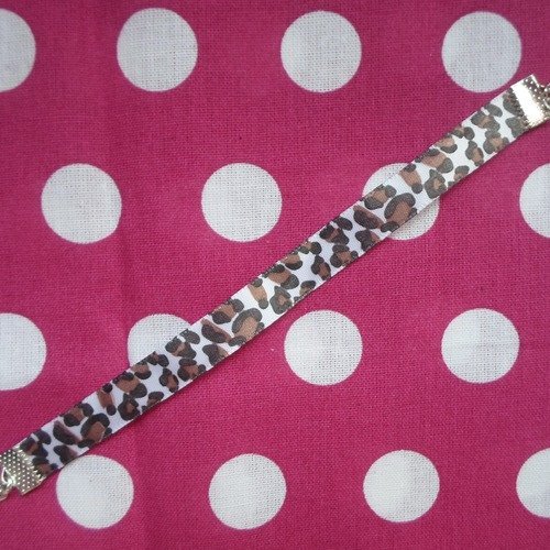 Bracelet ruban léopard 