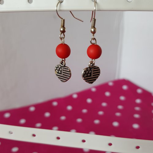 Boucles amérique rouge