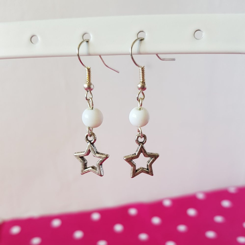 Boucles etoiles blanches