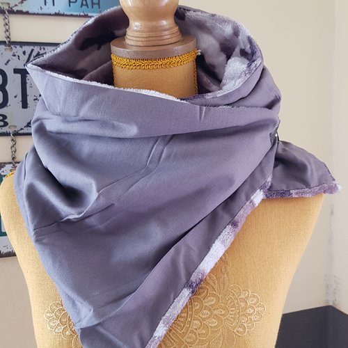 Echarpe chaude homme camouflage gris