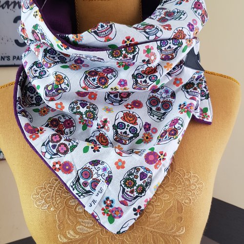 Echarpe chaude femme dia de los muertos