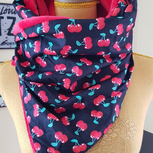 Echarpe chaude cherry noire