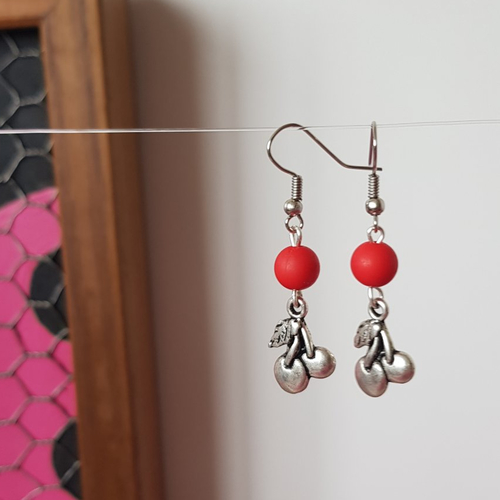 Boucles d'oreilles red cherry