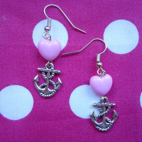 Boucles amour marin rose