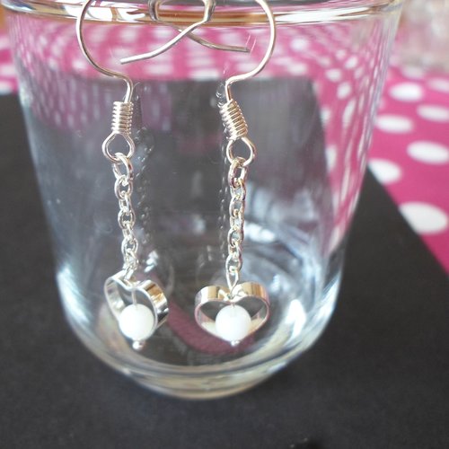 Boucles d'oreilles amour pure