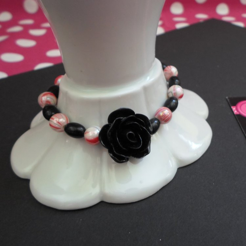 Bracelet rose et rouge