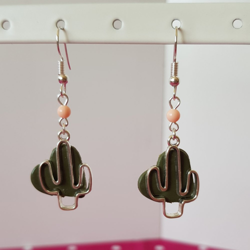 Boucles d'oreilles amour de cactus