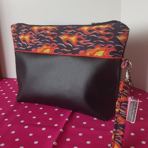 Sac pochette flamme