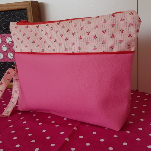 Sac pochette little cherry pink