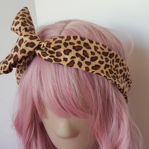 Bandeau à cheveux léopard