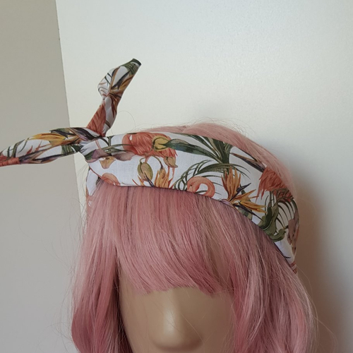 Bandeau à cheveux flamants rose