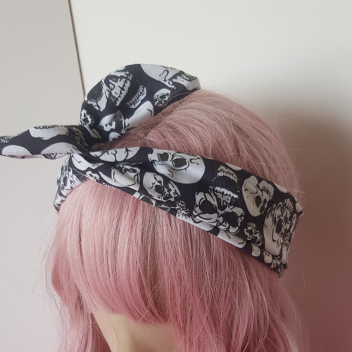 Bandeau à cheveux bad skull