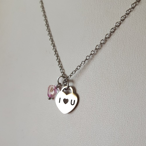 Collier i love you rose