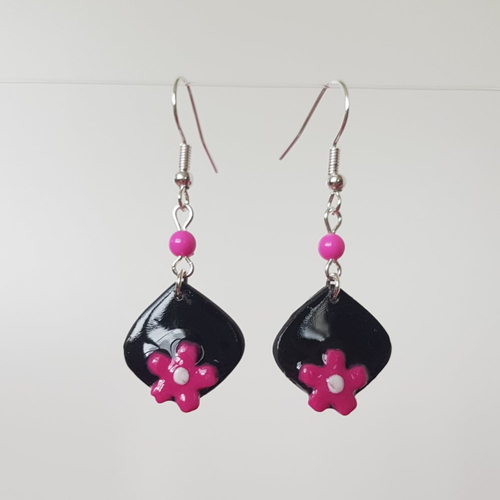 Boucles fleur & losange