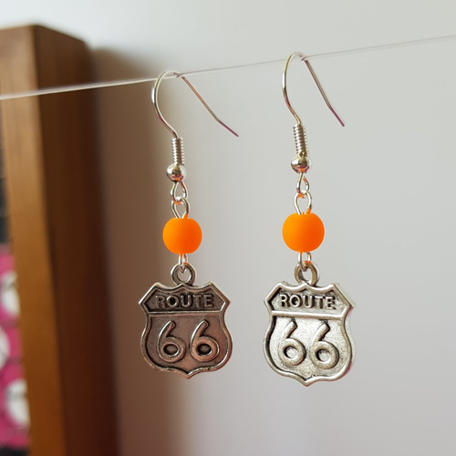 Boucles route 66 orange mat