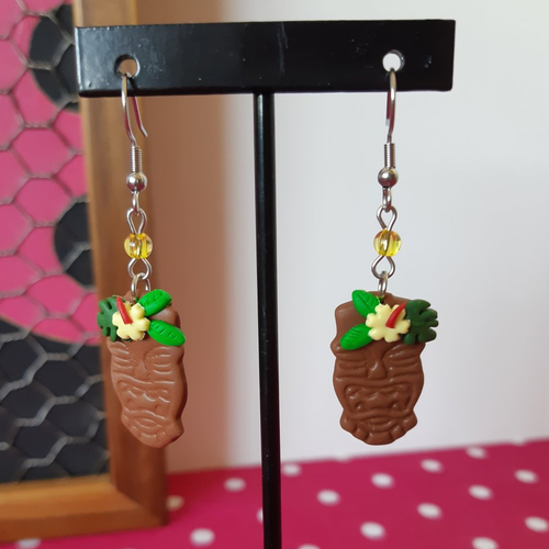 Boucles tikis & hibiscus