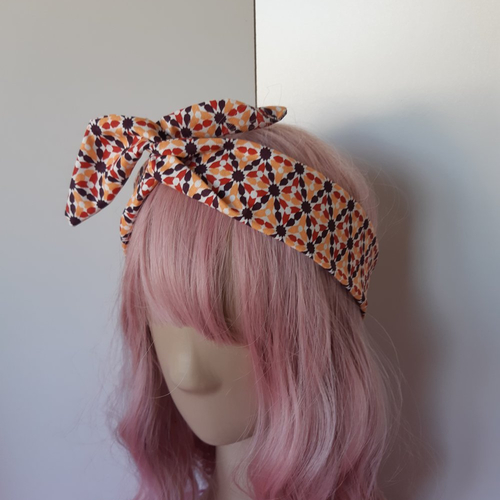 Bandeau motifs géométriques colorés