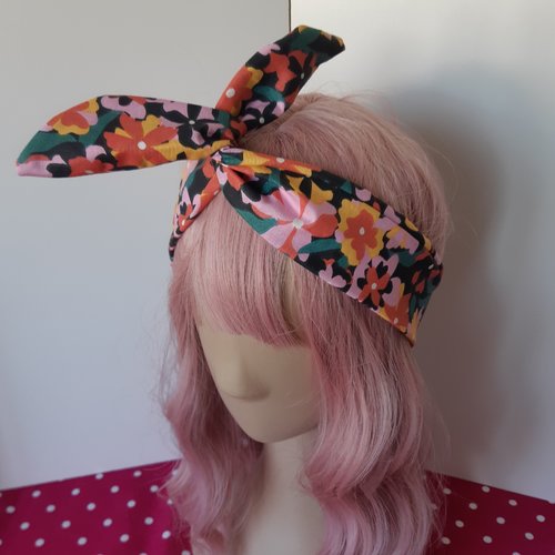 Bandeau à fleurs tachetées