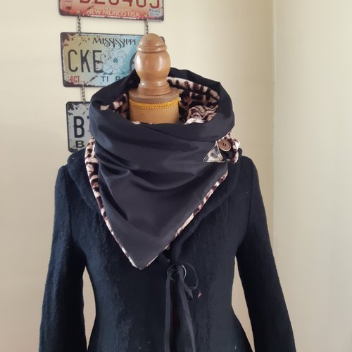 Echarpe polaire léopard