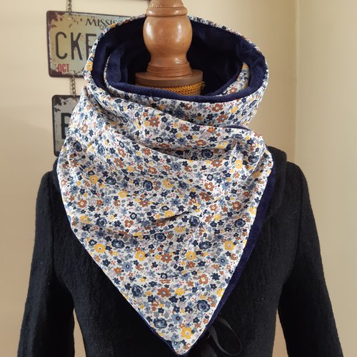 Echarpe polaire petites fleurs