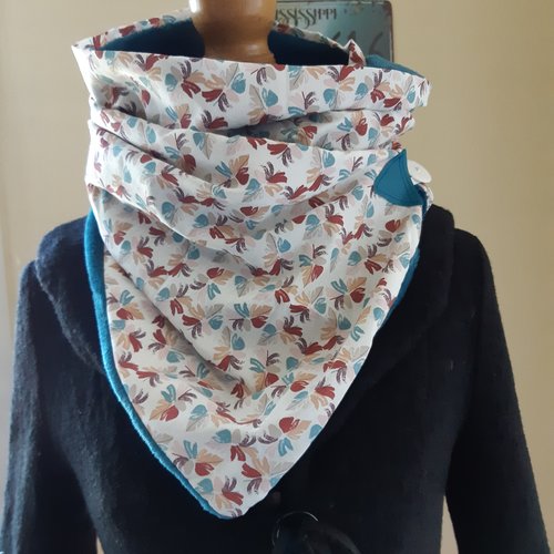 Echarpe polaire petites feuilles