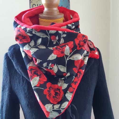Echarpe roses rouges