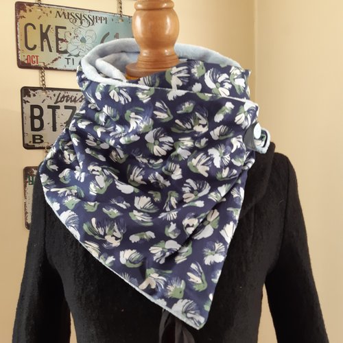 Echarpe femme à fleurs