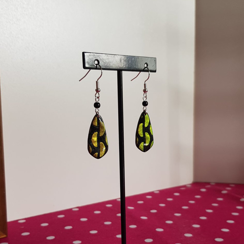 Boucles d'oreilles caméléon