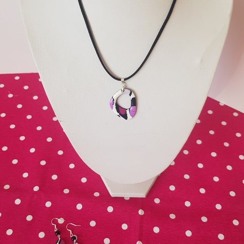 Parure rétro léopard rose