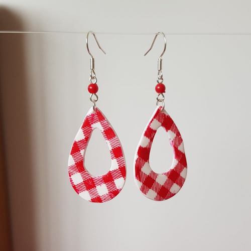 Boucles vichy pin up rouge