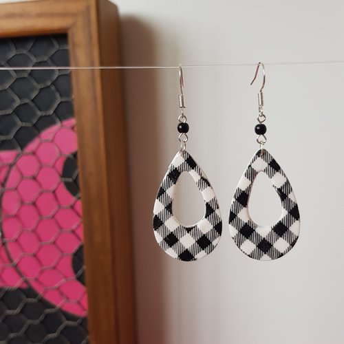 Boucles vichy pin up noires
