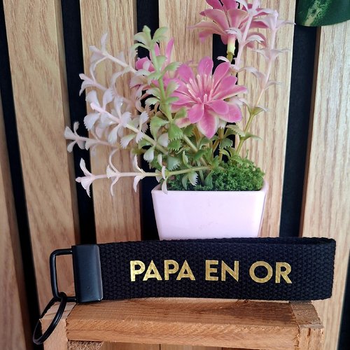 Porte clef "papa en or"