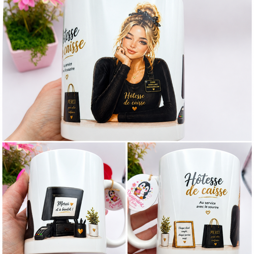 Mug "hôtesse de caisse "
