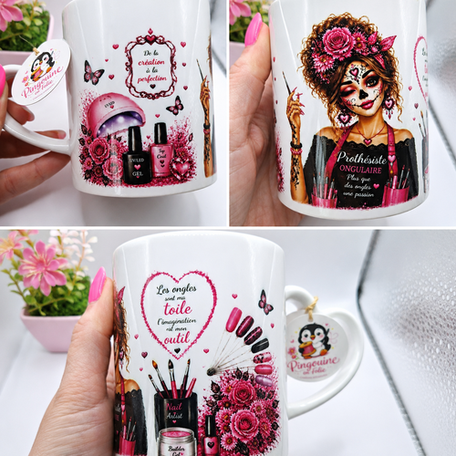 Mug "prothésiste ongulaire" version brune