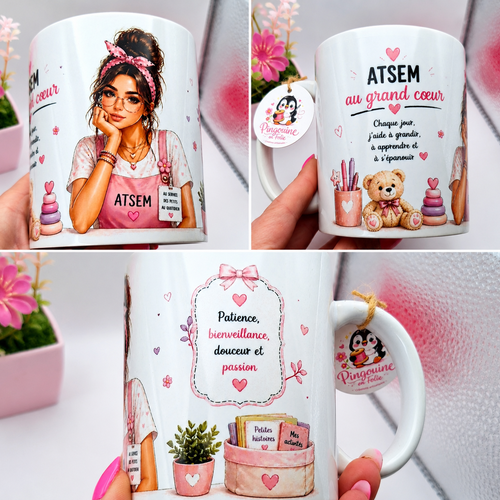 Mug " atsem " version brune