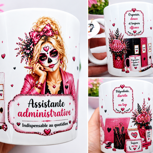 Mug "assistante administrative" version blonde