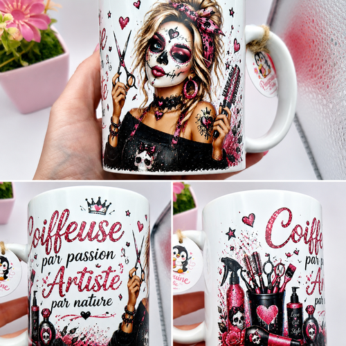 Mug "coiffeuse par passio" version blonde