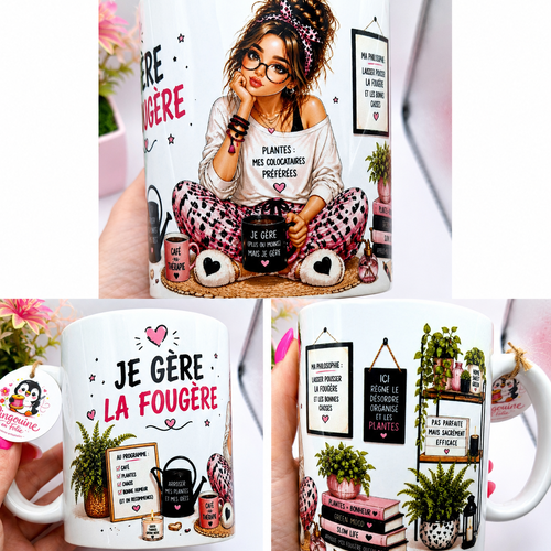 Mug "je gère la fougère"