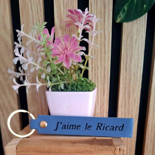 Porte clef "j'aime le ricard"