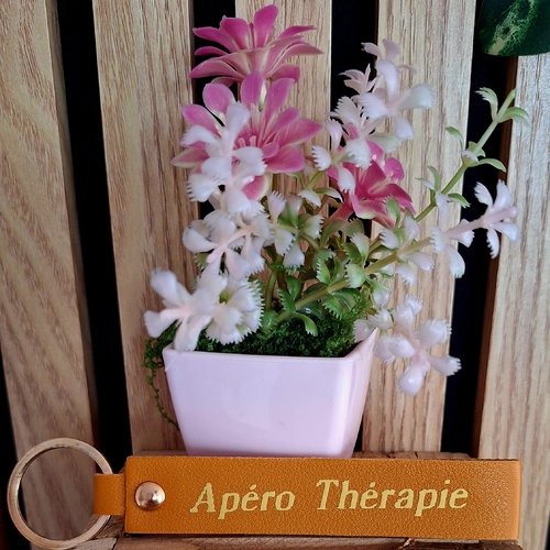 Porte clef " apéro thérapie"