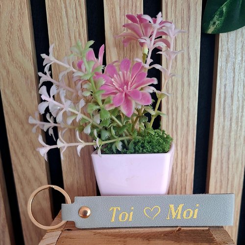 Porte clef "toi moi9"