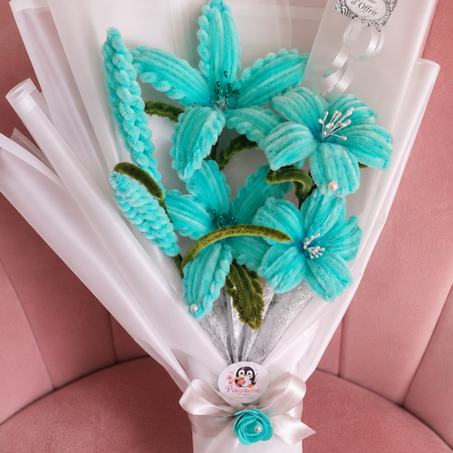 Bouquet de fleurs en fil de chenille