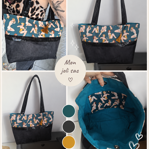 Sac à main pin'up création unique