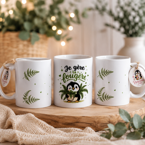 Mug « je gère la fougère » – création artisanale