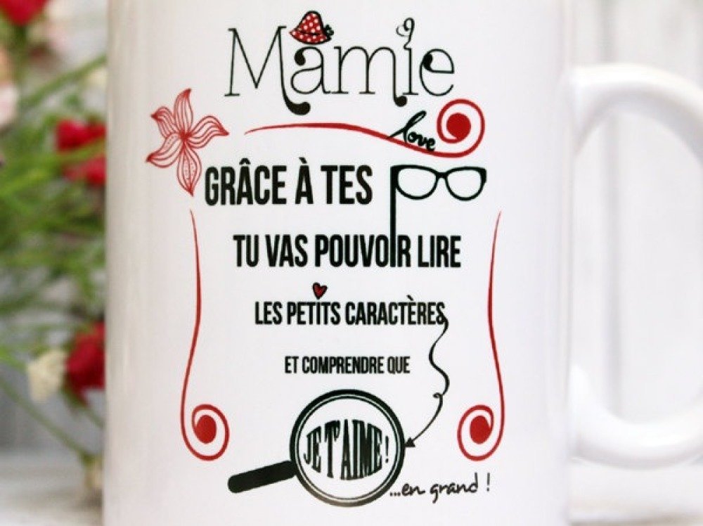 Mug "mamie". Tasse Personnalisable. Cadeau Grand-mère - Un Grand Marché