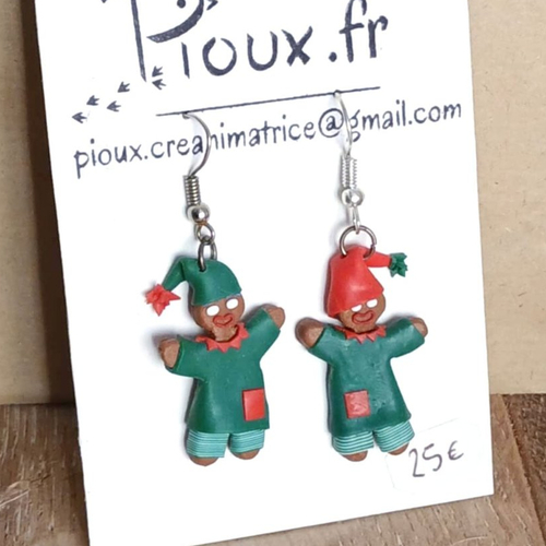 Ti biscuit lutins - boucle d'oreille