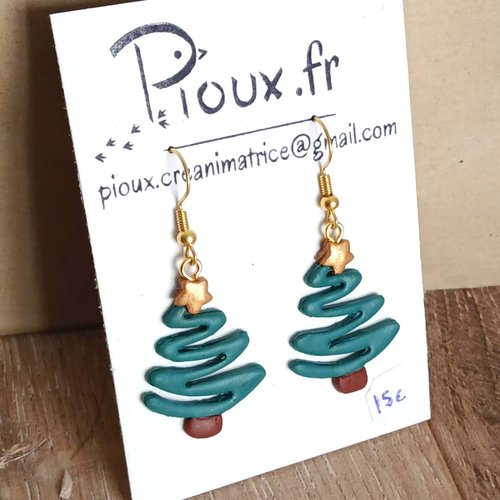 Mon bô sapin - boucle d'oreille