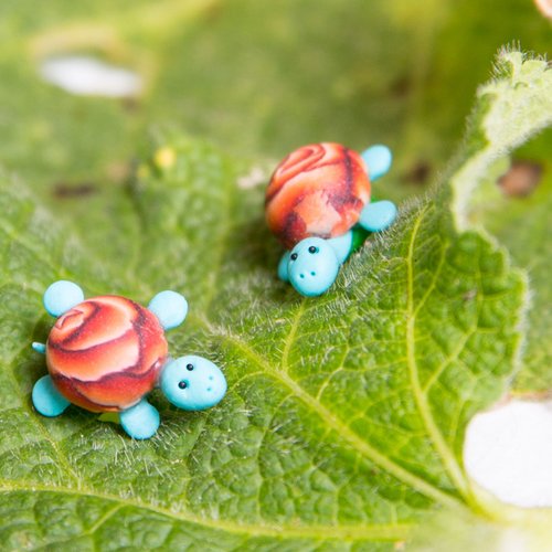 Tortues - puces - boucles d'oreilles [- animal -]